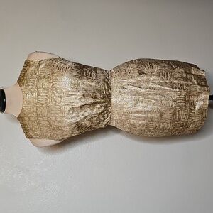 True Vintage 1960s Candy Jones California Gold‎ Sleeveless Ultra Mini Dress Xs